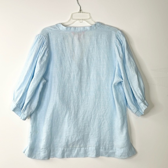 LILLY PULITZER WOMEN’S NWT MALEIGH ELBOW SLEEVE HYRDA BLUE RESORT SZ 16 - Picture 4 of 8